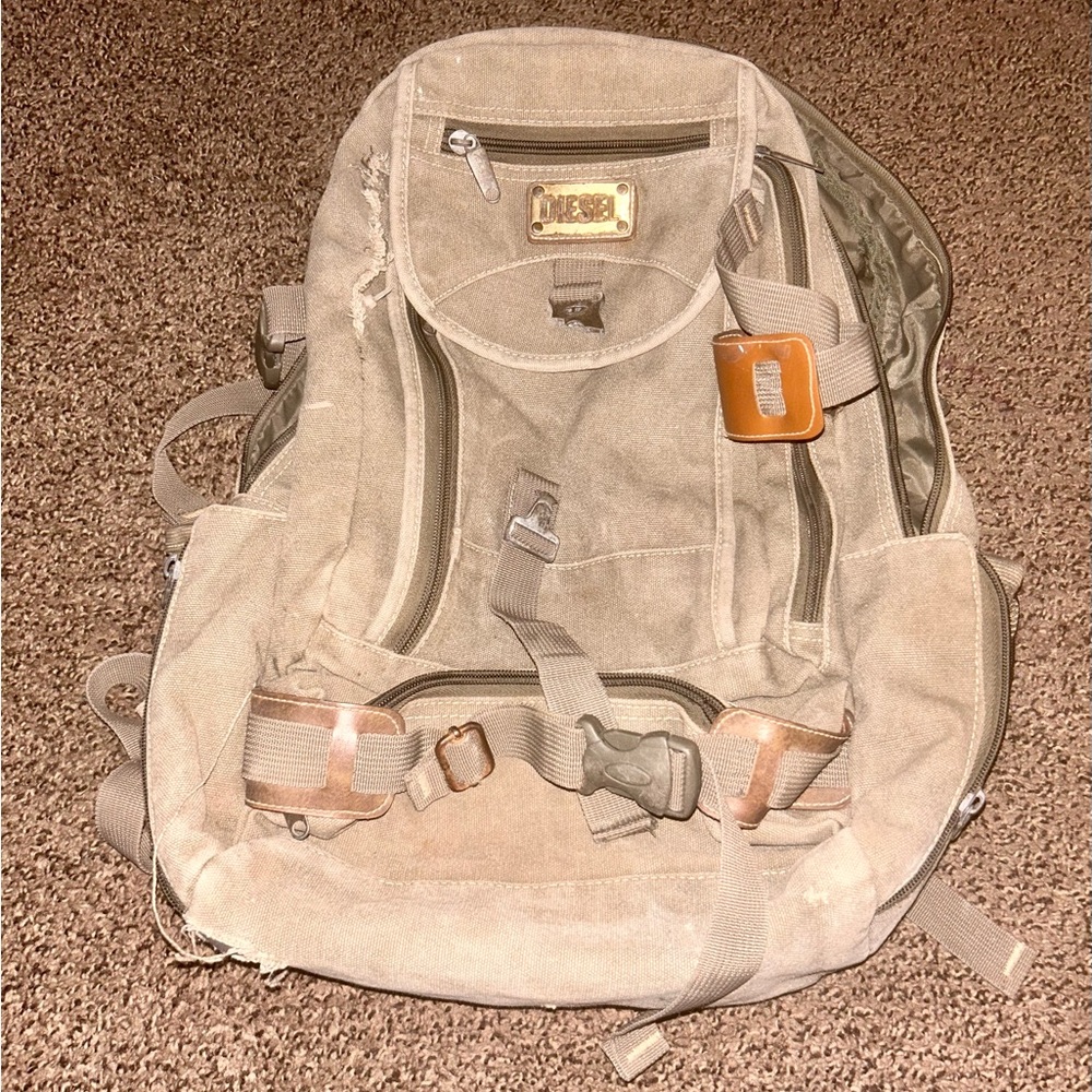 Vintage diesel camo backpack